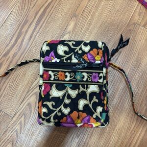 Vera Bradley Black Floral Crossbody Bag